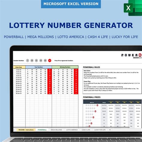 powerball number generator excel|Excel PowerBall Lottery Simulator Spreadsheet.